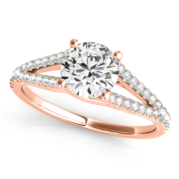 Lucidia Split Shank Multirow Bridal Set 14k Rose Gold (1.28ct)