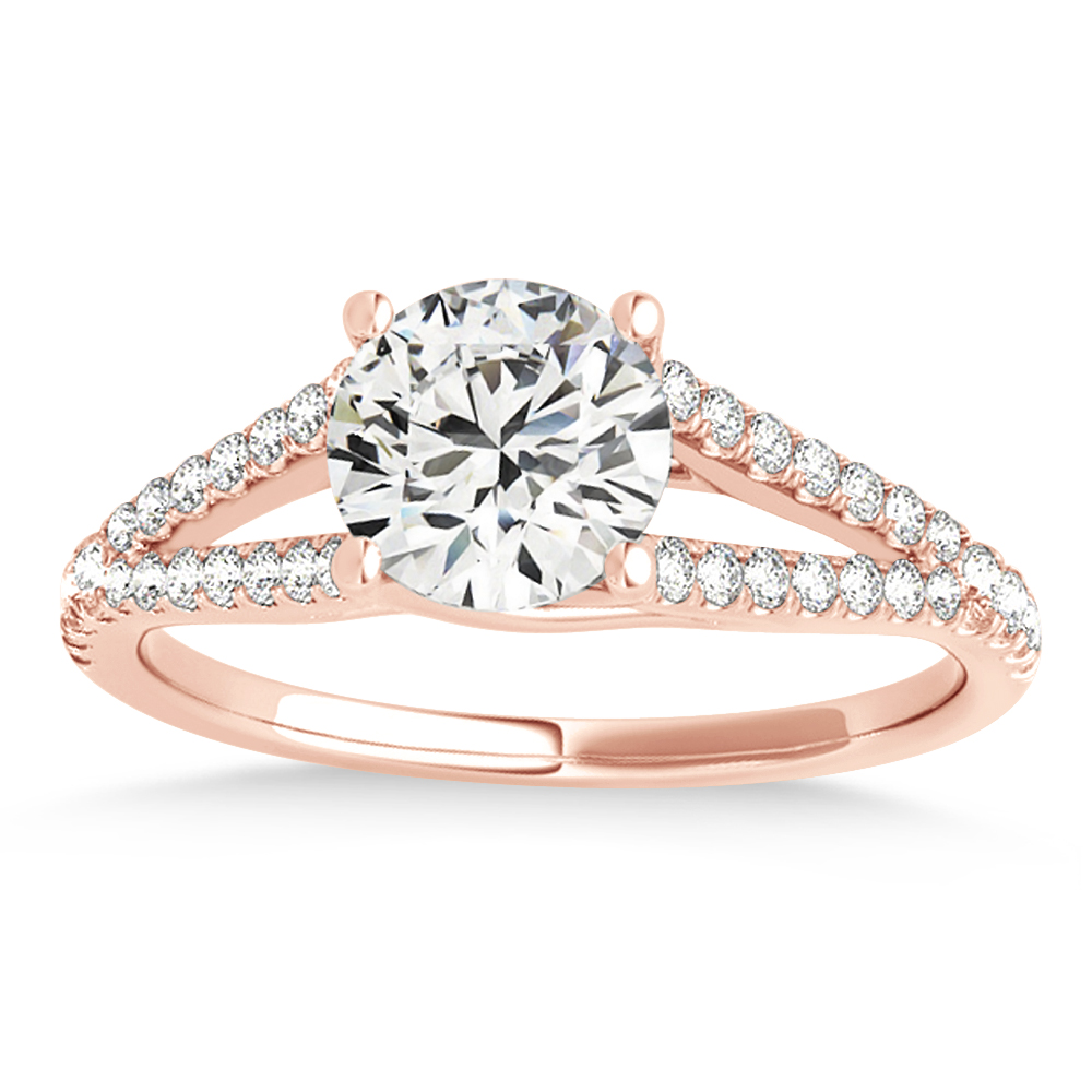 Lucidia Split Shank Multirow Bridal Set 14k Rose Gold (0.28ct)