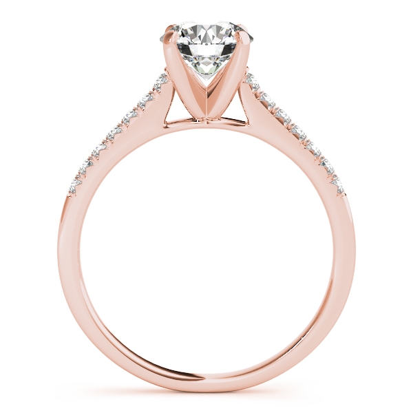 Diamond Single Row Engagement Ring 14k Rose Gold (0.11ct)