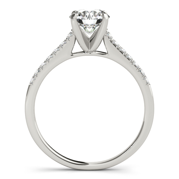 Diamond Single Row Engagement Ring Platinum (0.11ct)