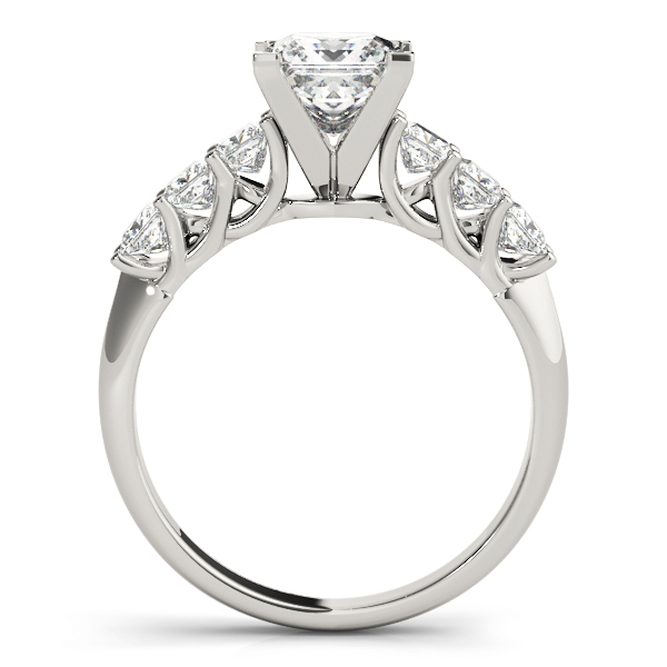 Moissanite Princess cut Bridal Set Ring Palladium (1.30ct)