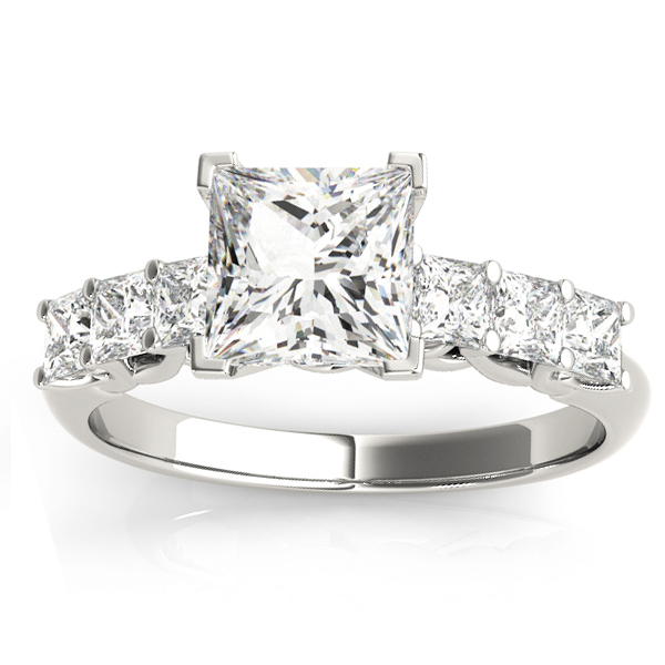 Diamond Princess cut Bridal Set Ring Platinum (1.30ct)