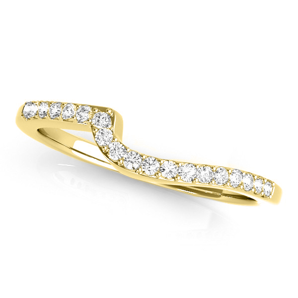 Diamond Swirl Engagement Ring & Band Bridal Set 14k Yellow Gold 0.50ct
