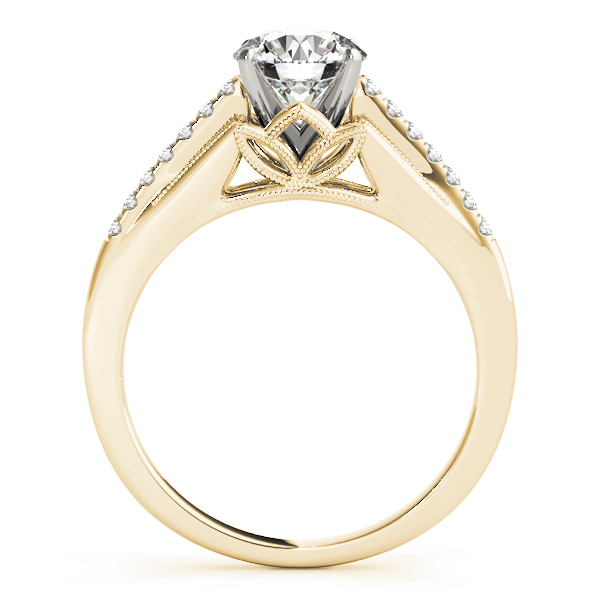 Diamond Accented Engagement Ring Setting 14k Yellow Gold (0.11ct)