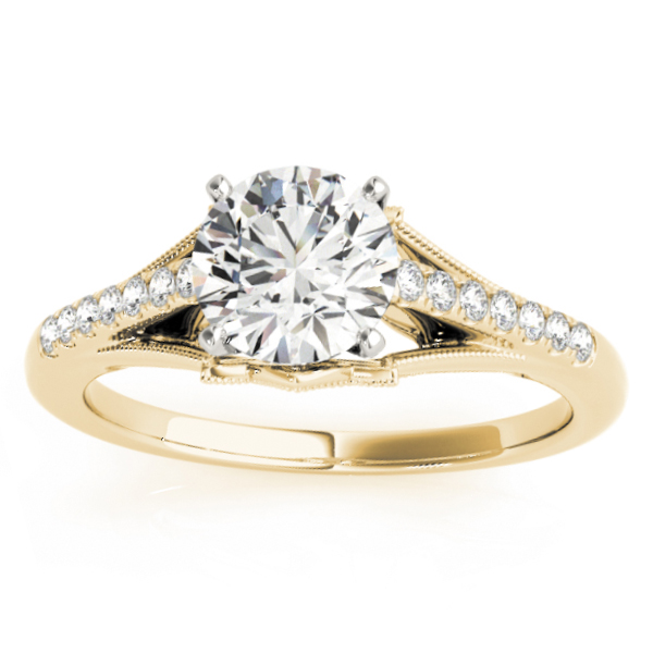 Diamond Accented Bridal Set Setting 14k Yellow Gold (0.20ct)