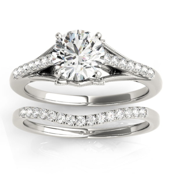 Diamond Accented Bridal Set Setting Palladium (0.20ct)
