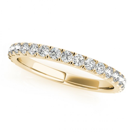 French Pave Halo Diamond Bridal Ring Set 14k Yellow Gold (1.95ct)