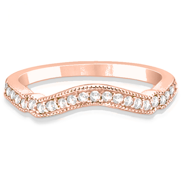 Marquise & Dot Aquamarine Vintage Bridal Set in 14k Rose Gold (0.29ct)