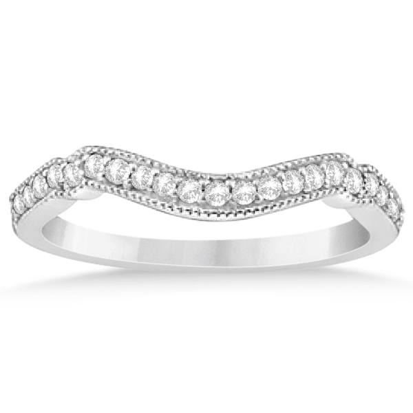 Marquise & Dot Pink Sapphire Vintage Bridal Set in 14k White Gold (0.29ct)