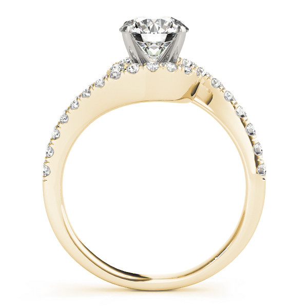 Diamond Twisted Swirl Engagement Ring Setting 14k Yellow Gold (0.36ct)
