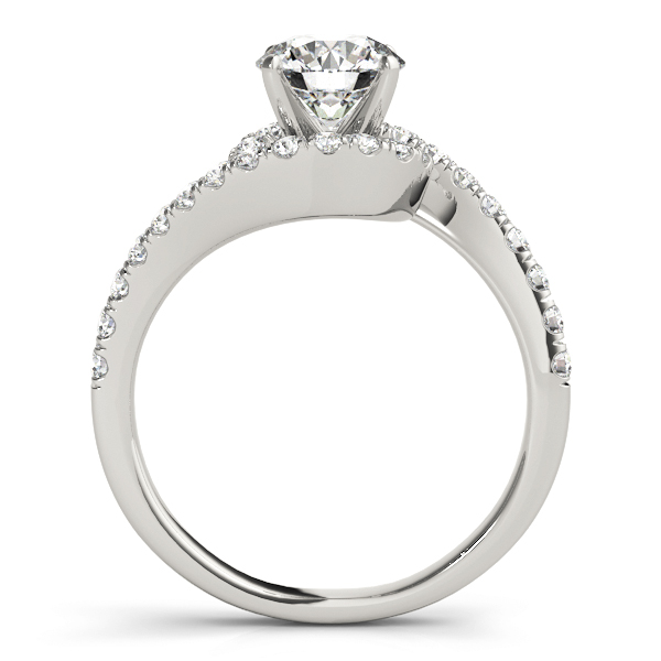 Diamond Twisted Swirl Engagement Ring Setting Platinum (0.36ct)