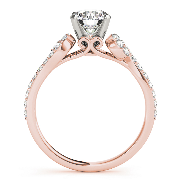 Diamond Single Row Bridal Set Setting 14k Rose Gold (0.68 ct)