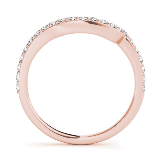 Diamond Single Row Bridal Set Setting 14k Rose Gold (0.68 ct)
