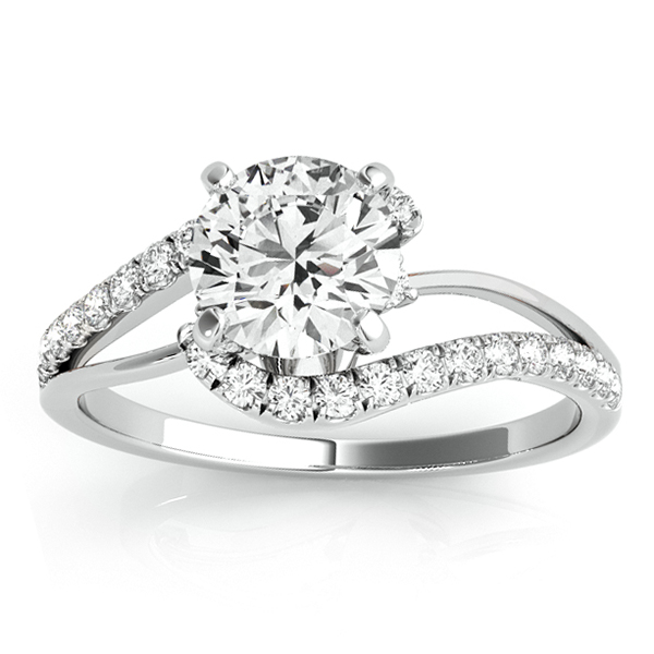 Diamond Split Shank Engagement Ring Setting Platinum (0.31ct)