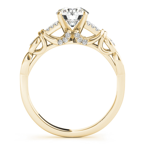 Diamond Antique Style Bridal Set Setting 14k Yellow Gold (0.18ct)