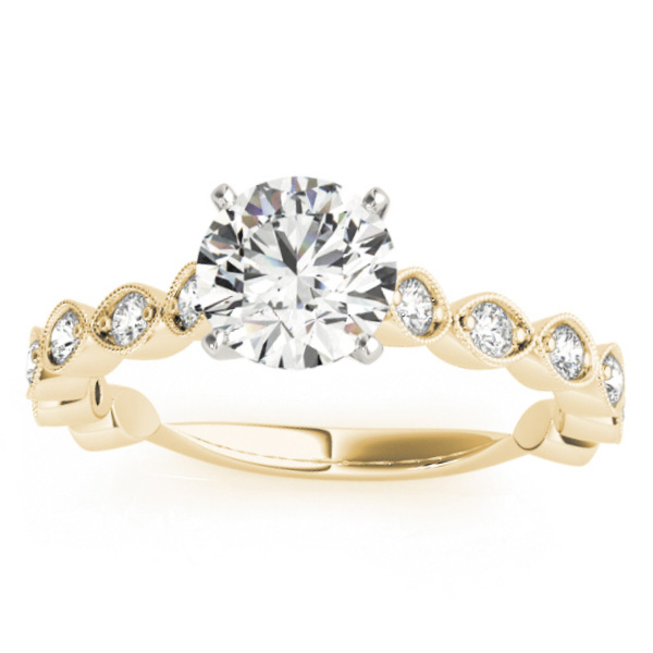 Vintage Marquise Diamond Bridal Set Setting 18k Yellow Gold (0.80ct)