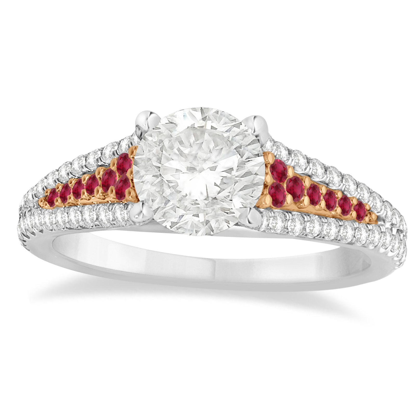 Ruby & Diamond Engagement Ring 14k Rose Gold (0.33ct)