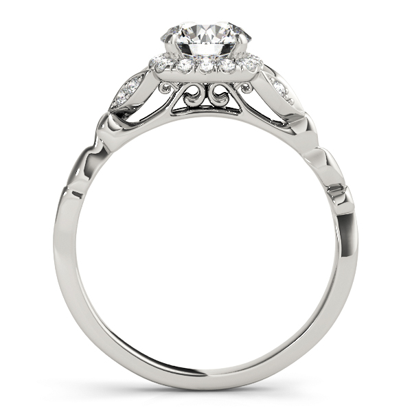 Diamond Antique Style Bridal Set 14k White Gold (0.89ct)