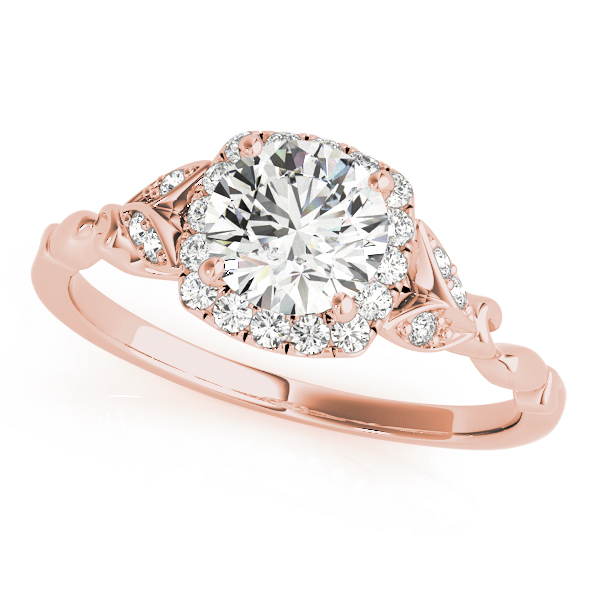 Diamond Antique Style Bridal Set 18k Rose Gold (0.89ct)