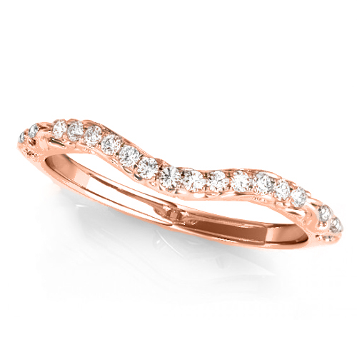 Diamond Antique Style Swirl Bridal Set 18k Rose Gold (1.25ct)