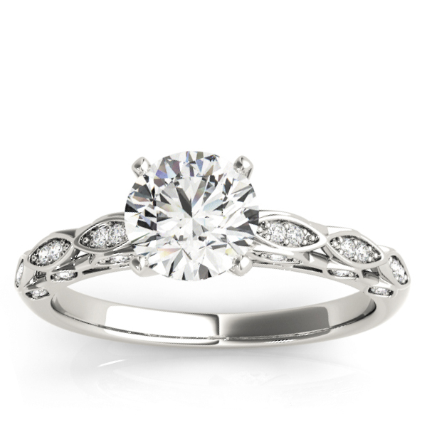 Elegant Diamond Engagement Ring Setting Palladium (0.15ct)