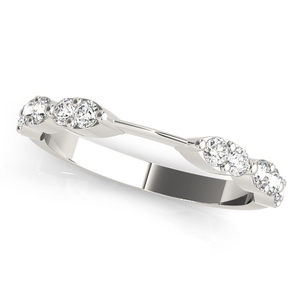 Diamond Prong Wedding Band Palladium (0.42ct)