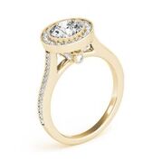 Diamond Accented Bridal Set Setting 14k Yellow Gold (0.47ct)