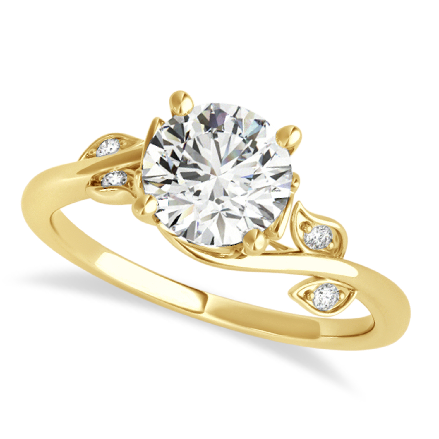 LIE ♡ Bypass Floral Diamond Bridal Set Setting 18k Yellow Gold