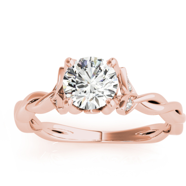 Infinity Leaf Engagement Ring 18k Rose Gold (0.07ct)