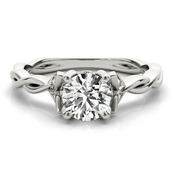 Infinity Leaf Engagement Ring Palladium (0.07ct)