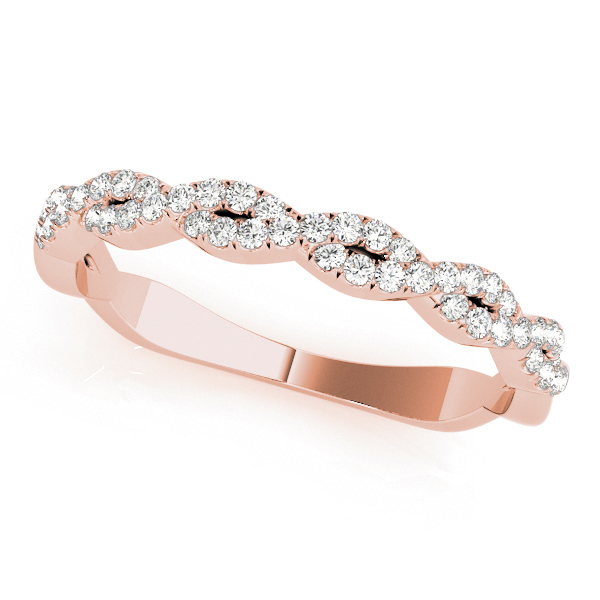 Infinity Leaf Bridal Ring Set 14k Rose Gold (0.32ct)