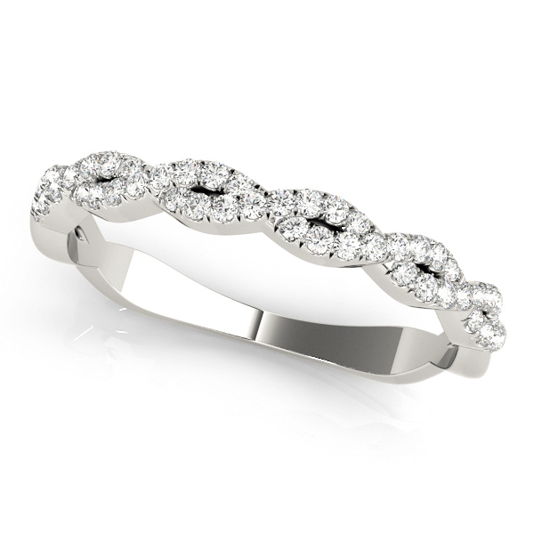 Infinity Leaf Bridal Ring Set 18k White Gold (0.32ct)