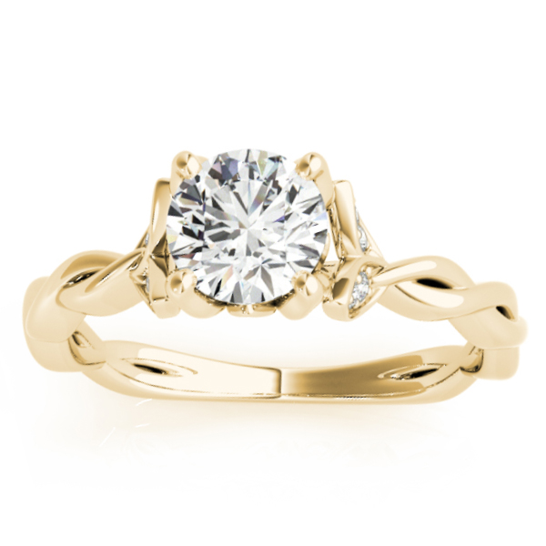Infinity Leaf Bridal Ring Set 18k Yellow Gold (0.32ct)