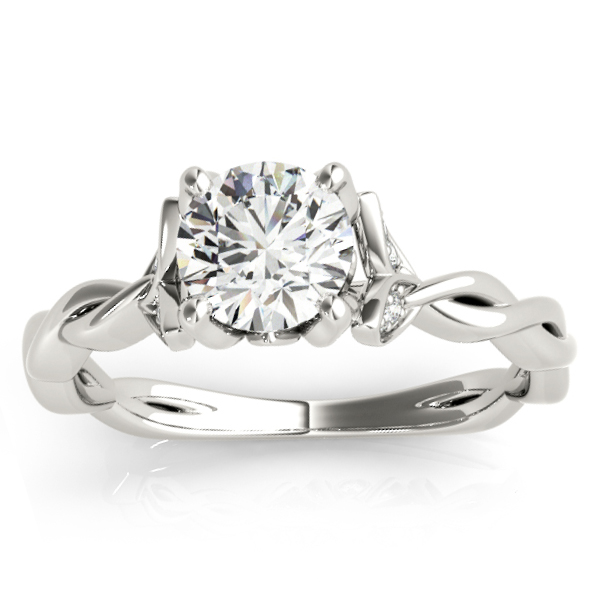 Infinity Leaf Bridal Ring Set Palladium (0.32ct)