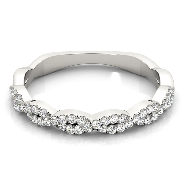 Infinity Diamond Stackable Ring Band 18k White Gold (0.25ct)