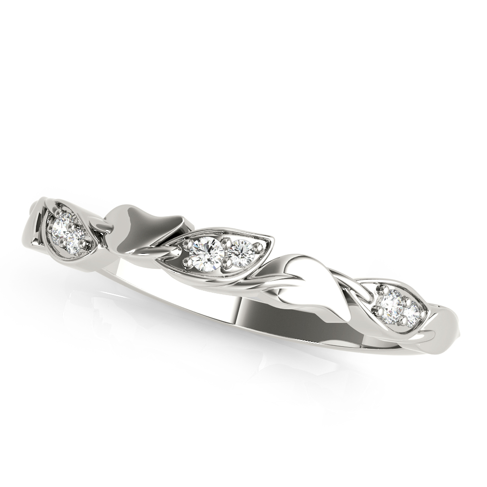 Nature-Inspired Diamond Leaf Bridal Set Setting Platinum (0.19ct)