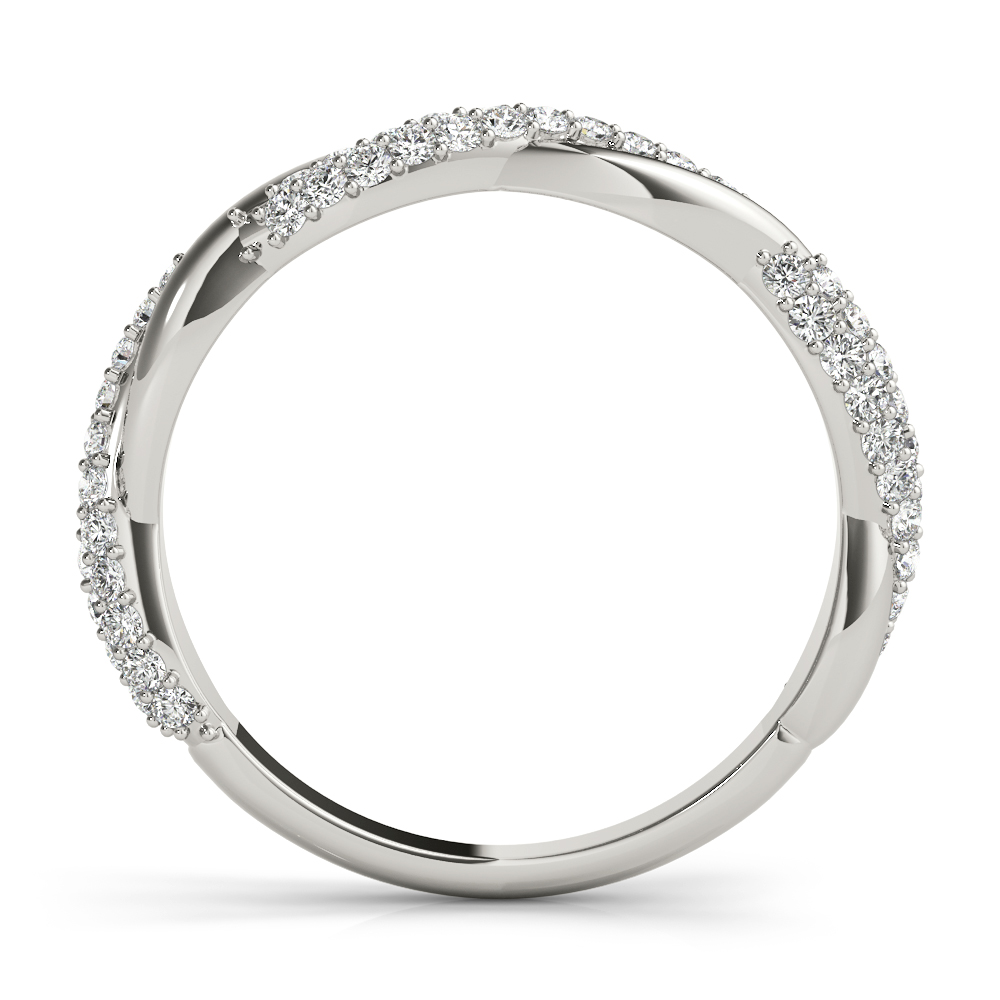 Infinity Twist Diamond Bridal Ring Set Setting Palladium (0.80 ct)