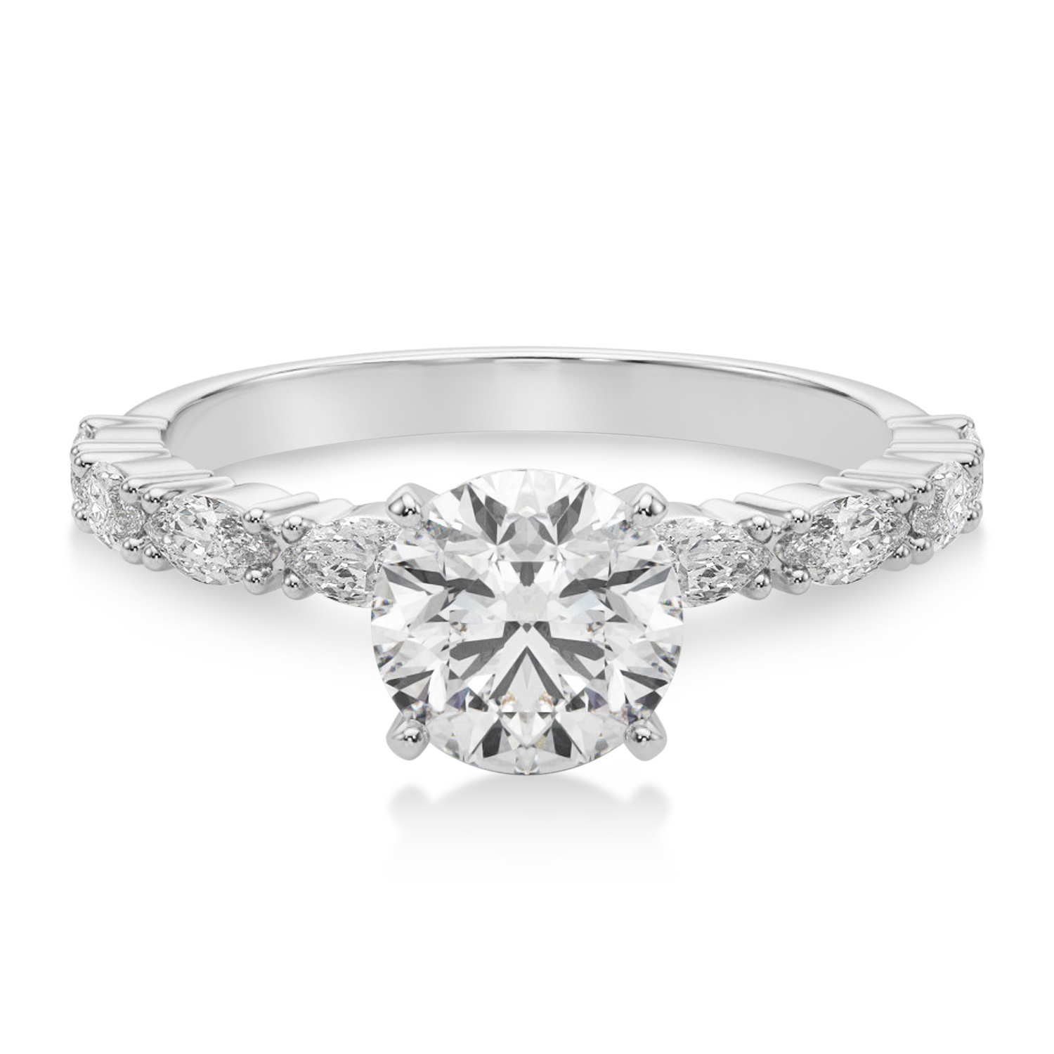 Lab Grown Diamond Marquise Engagement Ring 14k White Gold (0.63ct)