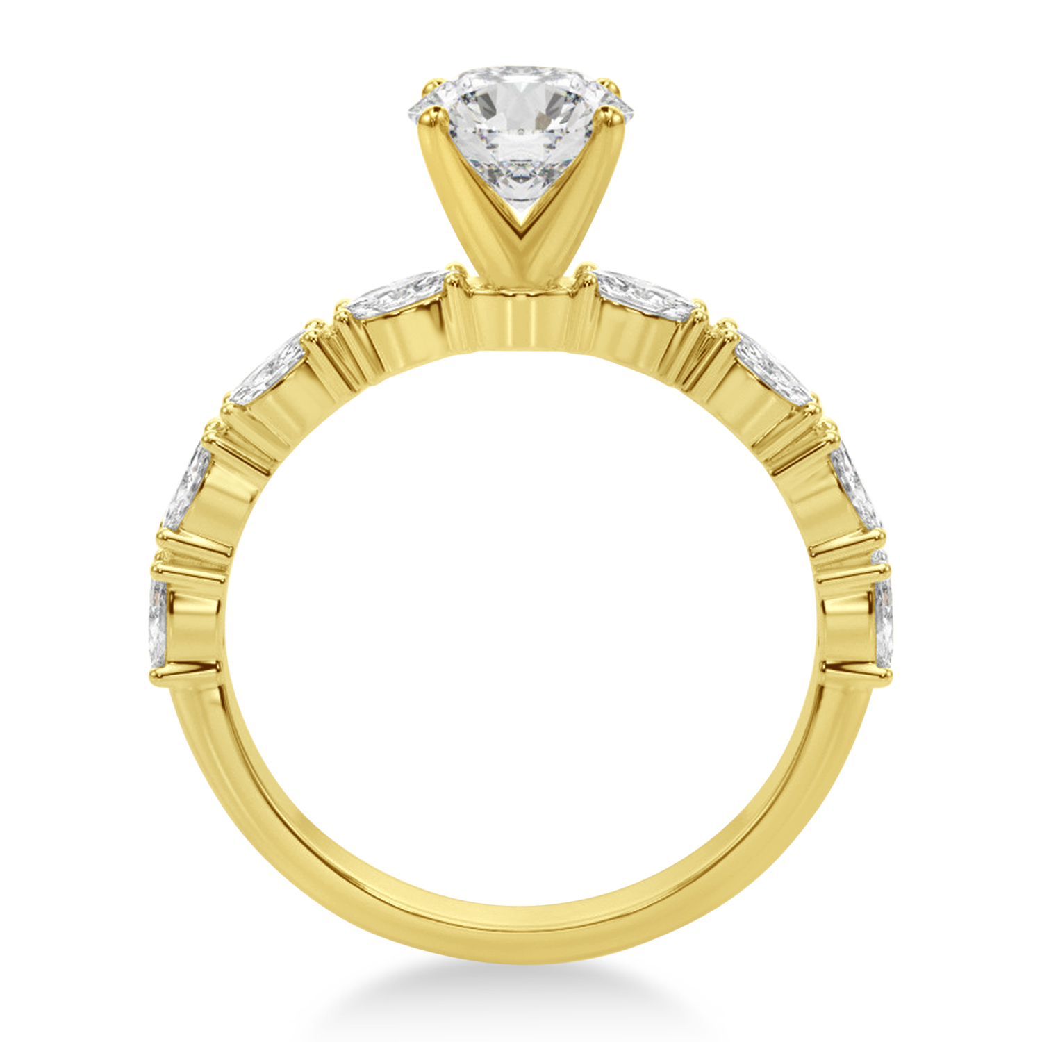 Lab Grown Diamond Marquise Engagement Ring 14k Yellow Gold (0.63ct)
