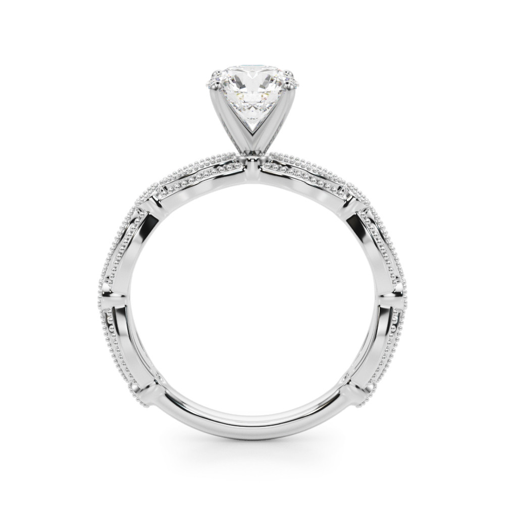 Antique Style Diamond Engagement Ring in Palladium (0.20ct)