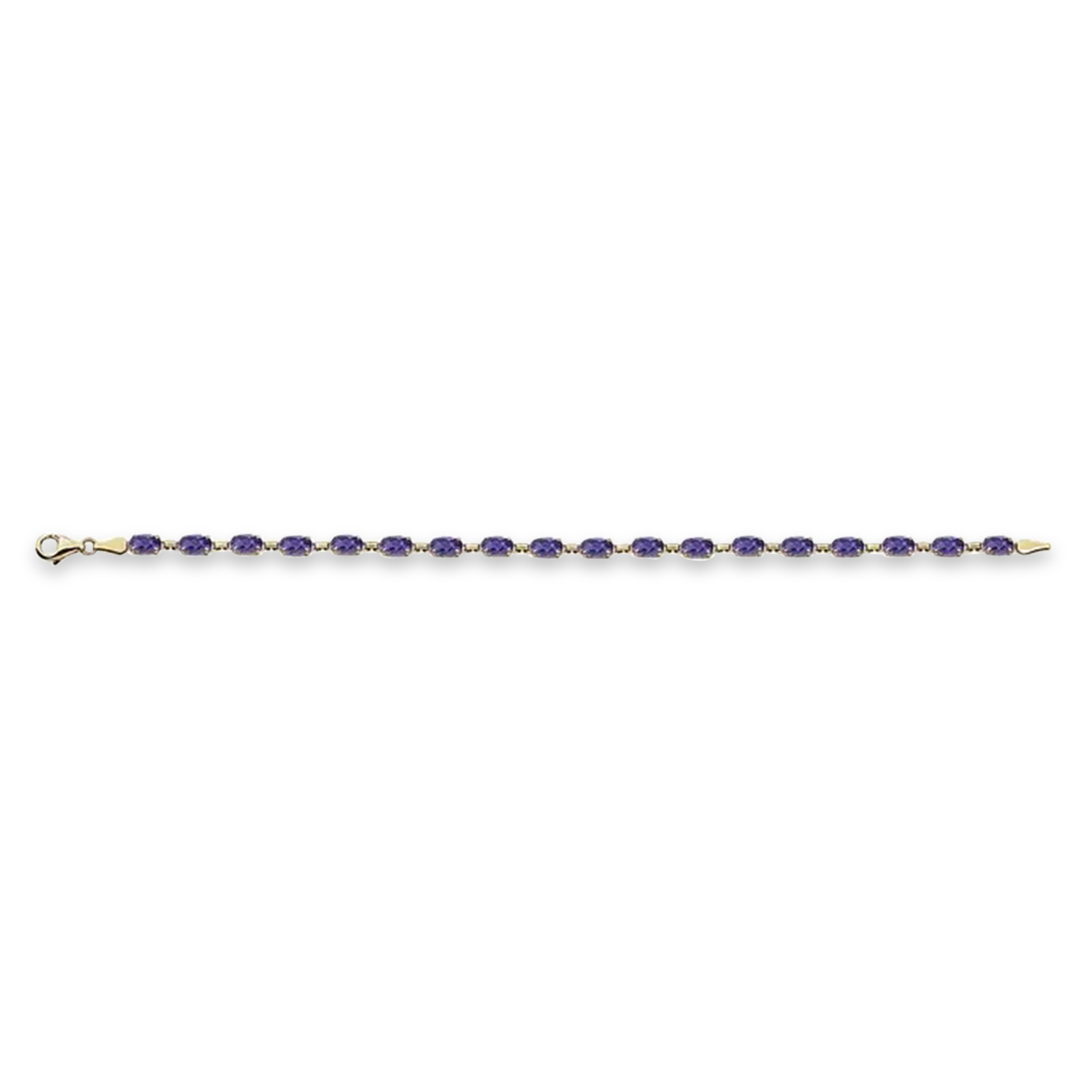 Natural Amethyst Bracelet 14K Yellow Gold (0.44ct)