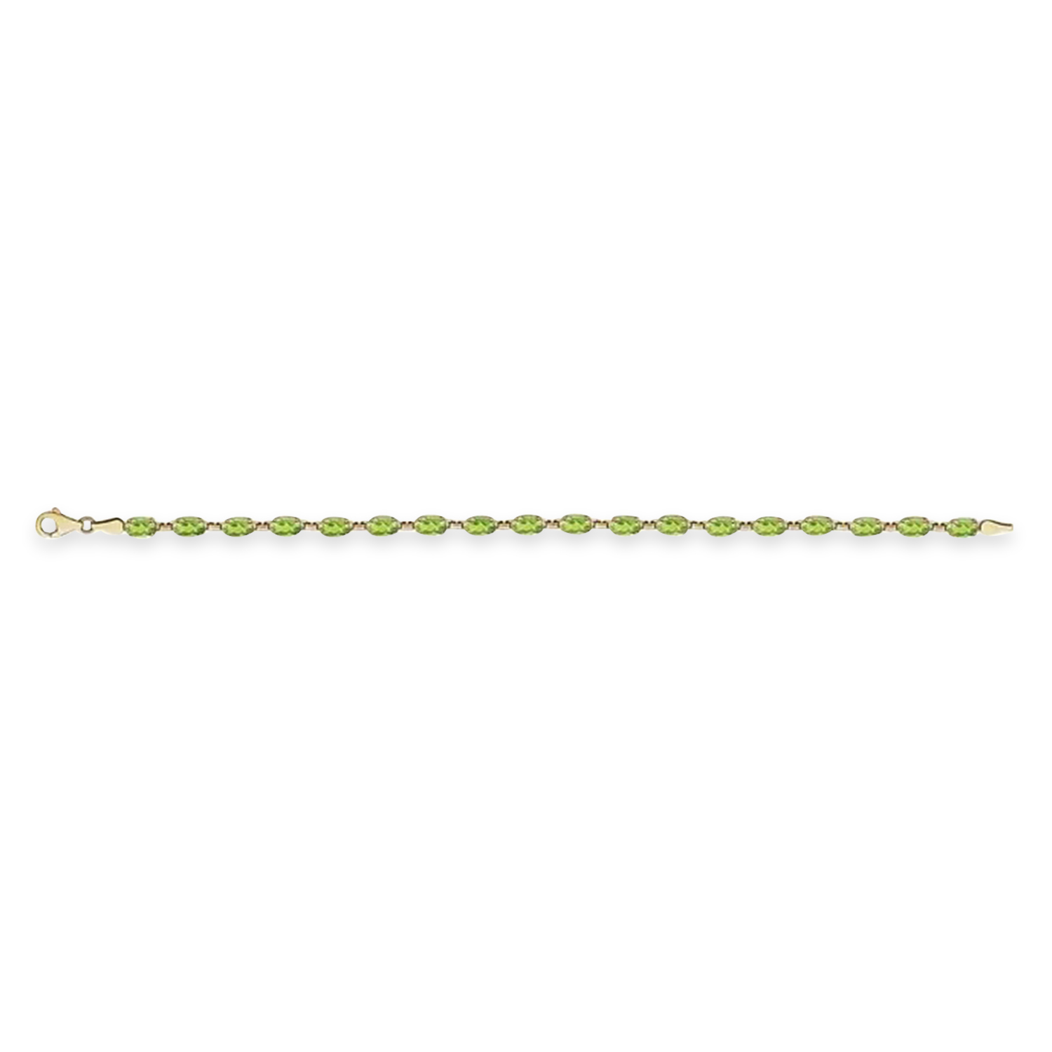 Natural Peridot Bracelet 14K Yellow Gold (0.52ct)