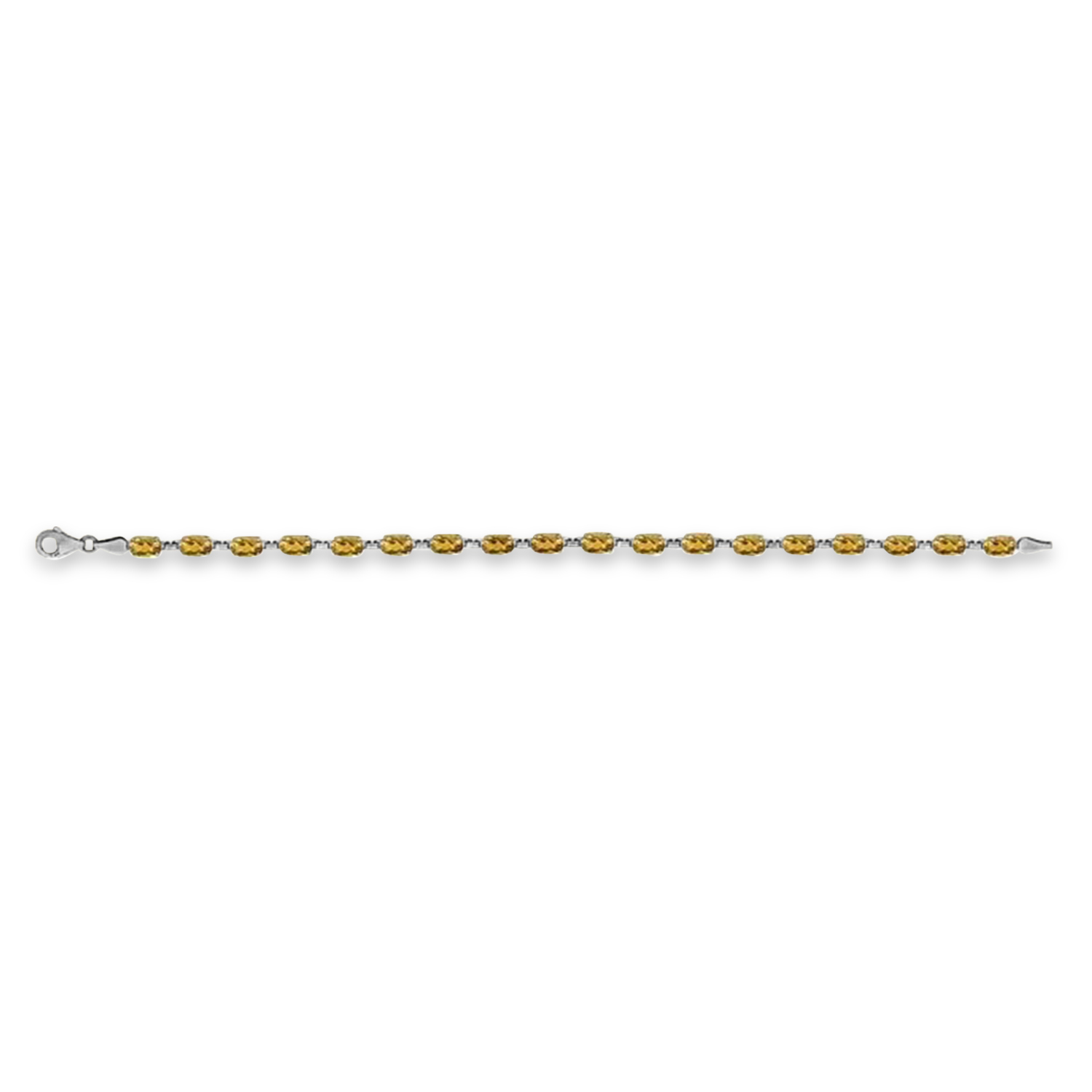 Natural Citrine Bracelet 14K White Gold (0.44ct)