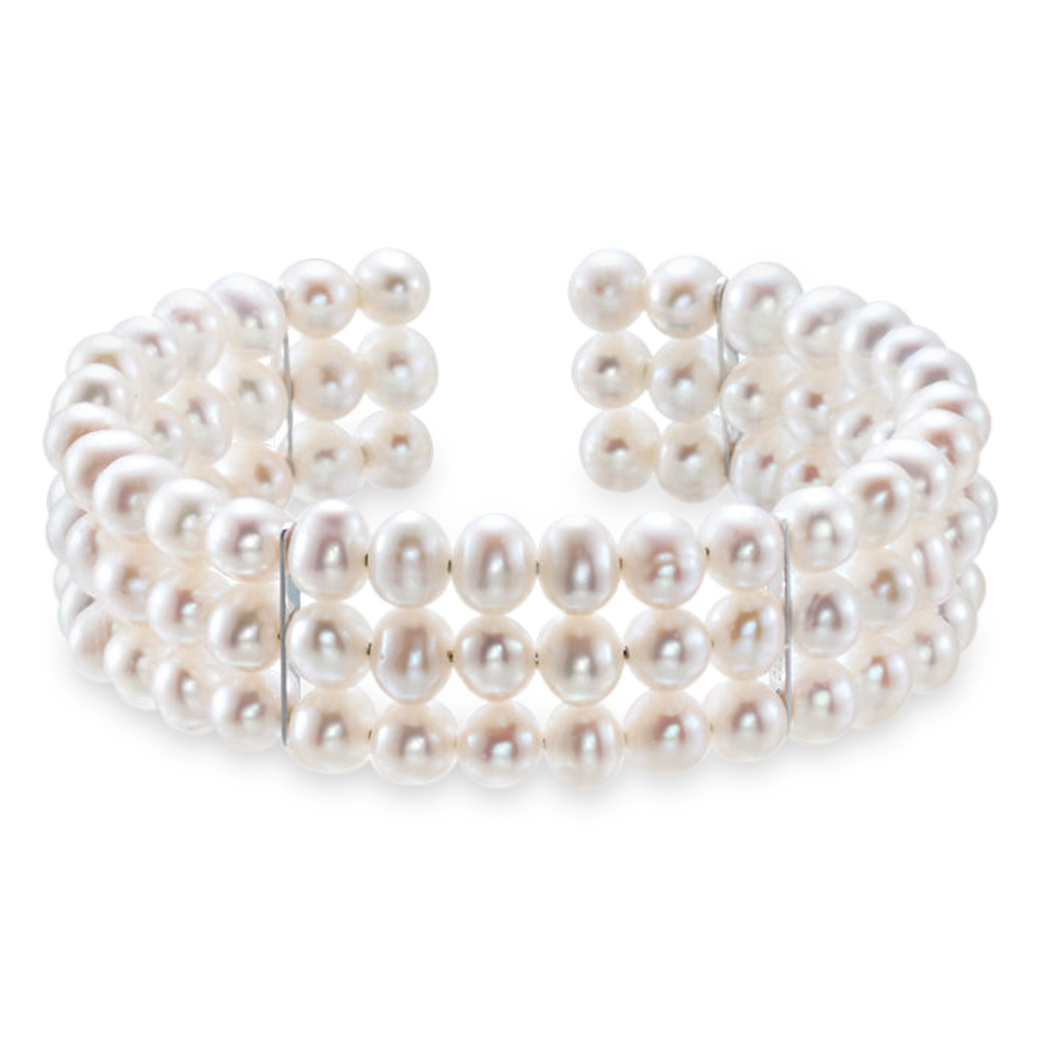 Pearl Cuff Bracelet 925 Sterling Silver (5.0-6.0 mm)