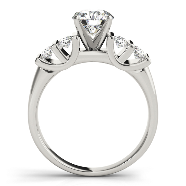 Diamond Chanel Set Antique Engagement Ring 18k White Gold (0.48ct)