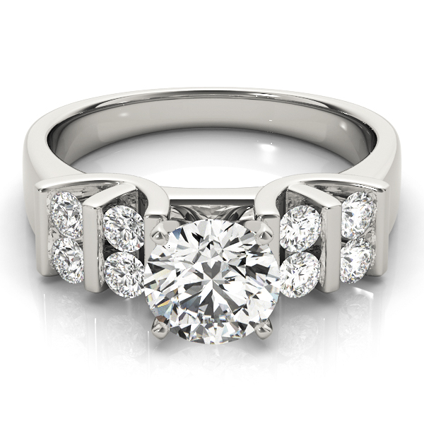 Diamond Chanel Set Antique Engagement Ring  Setting Palladium (0.48ct)