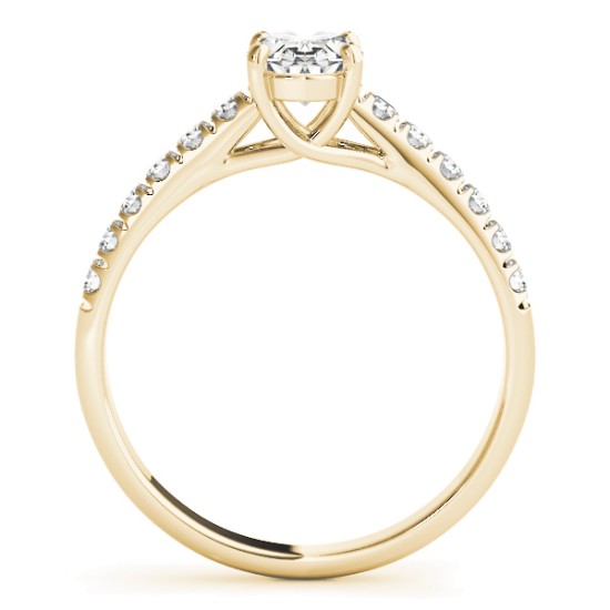 Oval Cut Diamond Engagement Ring 14K Yellow Gold (0.61ct)