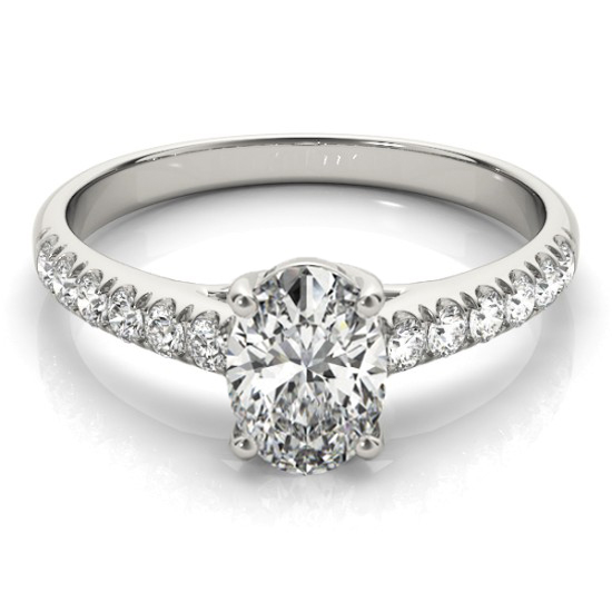 Oval Cut Diamond Engagement Ring Palladium (1.46ct)
