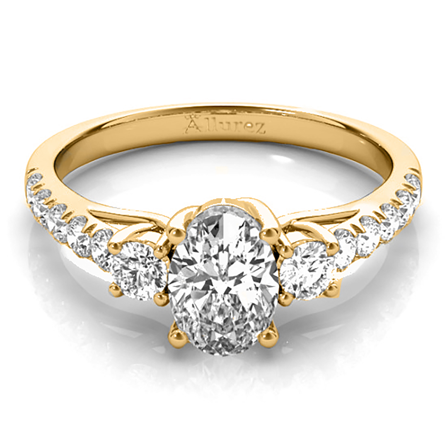 Oval Cut Diamond Engagement Ring 14k Yellow Gold (1.40ct)