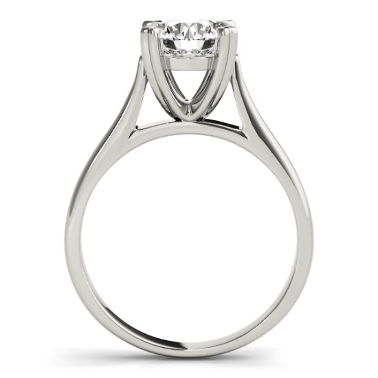Solitaire Cathedral Prong-Set Engagement Ring Setting Platinum